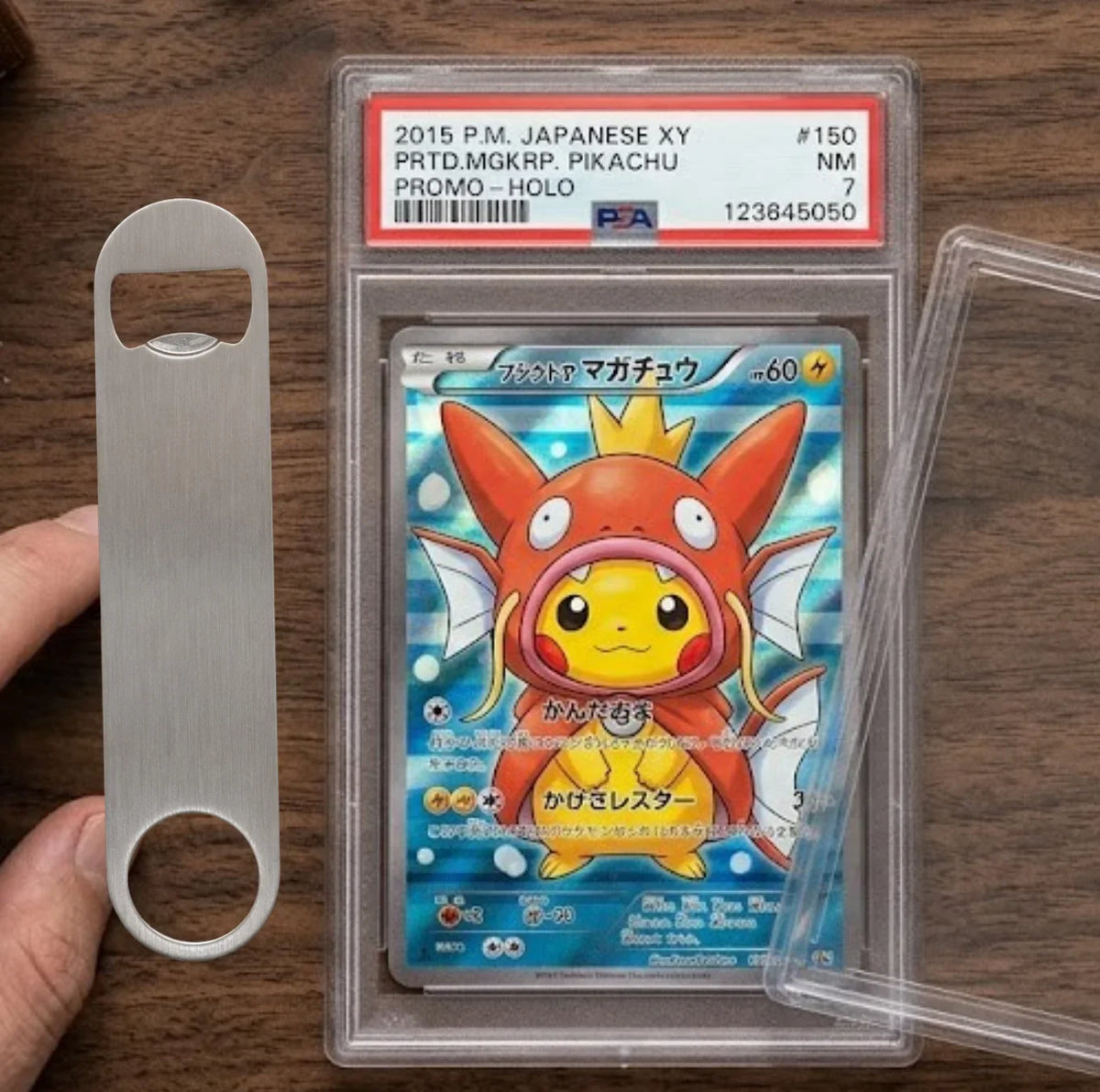 Pokemon trading card in a slab